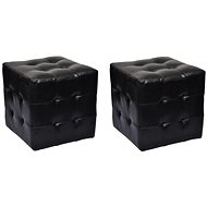 2 × stool cube black - Ottoman
