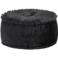 Round velvet stool 40 × 20 cm anthracite - Ottoman
