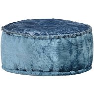 Round velvet stool 40 × 20 cm blue - Ottoman