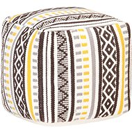 Woven stool design coloured 45 × 45 × 45 cm cotton - Ottoman
