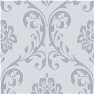 4 pcs non-woven wallpaper rolls white 0,53 × 10 m ornaments - Wallpaper
