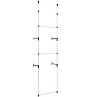 Telescopic wardrobe storage system with bars aluminium - Clothes Hanger