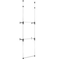 Telescopic wardrobe storage system with bars aluminium - Clothes Hanger