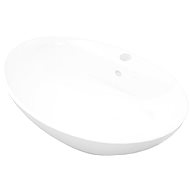 Luxury ceramic oval washbasin with overflow and tap hole - Washbasin