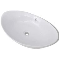 Luxury ceramic oval washbasin with overflow - 59 × 38,5 cm - Washbasin