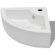 Washbasin with overflow 45 × 32 × 12,5 cm white - Washbasin
