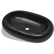 Ceramic washbasin black oval - Washbasin