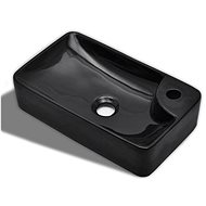 Ceramic washbasin with tap hole black - Washbasin