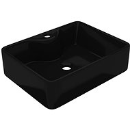 Ceramic washbasin with tap hole black square - Washbasin