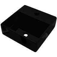 Ceramic washbasin with tap hole black square - Washbasin
