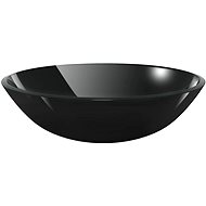 Washbasin made of tempered glass 42 cm black - Washbasin