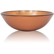 Sink made of tempered glass 42 cm brown - Washbasin