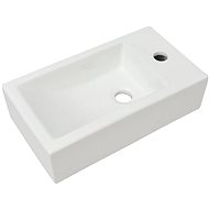Washbasin rectangular ceramic white 46x25,5x12cm - Washbasin
