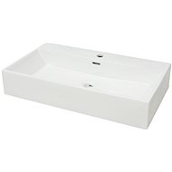 Washbasin ceramic faucet hole white 76x42,5x14,5 cm - Washbasin