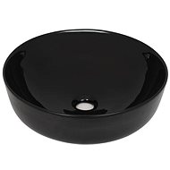 Ceramic washbasin round black 41,5 × 13,5 cm - Washbasin
