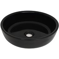Ceramic washbasin round black 42 × 12 cm - Washbasin