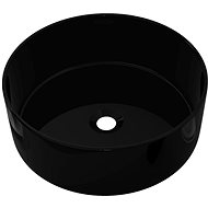 Ceramic washbasin round black 40 × 15 cm - Washbasin