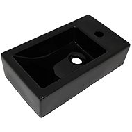 Washbasin rectangle ceramic black 46x25,5x12 cm - Washbasin