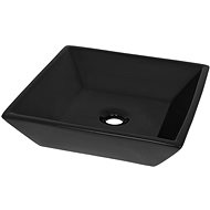 Ceramic washbasin square black 41,5 × 41,5 × 12 cm - Washbasin