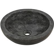 Washbasin 40 × 12 cm marble black - Washbasin