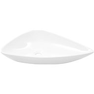 Ceramic triangular washbasin white 645 × 455 × 115 mm - Washbasin