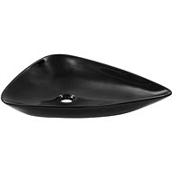 Ceramic triangular washbasin black 645 × 455 × 115 mm - Washbasin