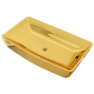Golden washbasin 71 × 38 × 13,5 cm ceramic - Washbasin