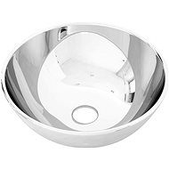 Washbasin 28 × 10 cm ceramic silver - Washbasin