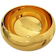 Washbasin gold 40 × 15 cm ceramic - Washbasin