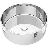 Washbasin 40 × 15 cm ceramic silver - Washbasin