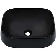 Washbasin 44,5 × 39,5 × 14,5 cm ceramic black - Washbasin
