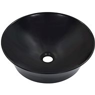 Washbasin black 41 × 12,5 cm ceramic - Washbasin