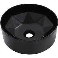 Washbasin black 36 × 14 cm ceramic - Washbasin