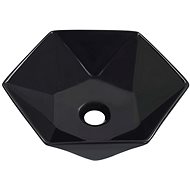 Washbasin black 41 × 36,5 × 12 cm ceramic - Washbasin