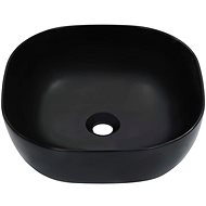 Washbasin black 42,5 × 42,5 × 14,5 cm ceramic - Washbasin