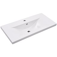 Built-in washbasin 81 × 39,5 × 18,5 cm ceramic white - Washbasin