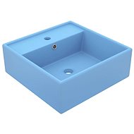 Luxury washbasin overflow square matt light blue 41x41 cm - Washbasin