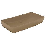 Luxury rectangular washbasin matt cream 71 × 38 cm ceramic - Washbasin