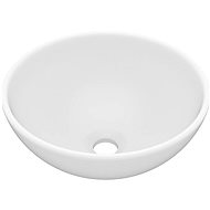 Luxury washbasin round matt white 32,5 × 14 cm ceramic - Washbasin