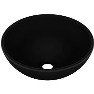 Luxury washbasin round matt black 32,5 × 14 cm ceramic - Washbasin