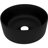 Luxury washbasin round matt black 40 × 15 cm ceramic - Washbasin