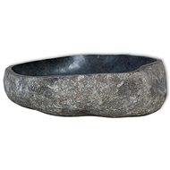 Oval washbasin made of river stone 38-45 cm - Washbasin