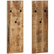 Wall hanger 2 pcs solid mangrove wood 36 × 110 × 3 cm - Coat Hanger