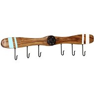 Wall coat rack with 6 hooks solid sheesham 108x6x19 cm - Coat Hanger