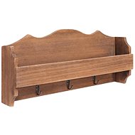 Wall hanger brown 50 × 10 × 23 cm wood - Coat Hanger