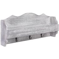 Wall hanger grey 50 × 10 × 23 cm wood - Coat Hanger