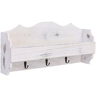 Wall hanger white 50 × 10 × 23 cm wood - Coat Hanger