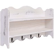 Wall hanger white 50 × 10 × 30 cm wood - Coat Hanger