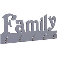 Wall hanger FAMILY grey 74 × 29,5 cm - Coat Hanger
