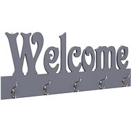 Wall hanger WELCOME grey 74 × 29,5 cm - Coat Hanger